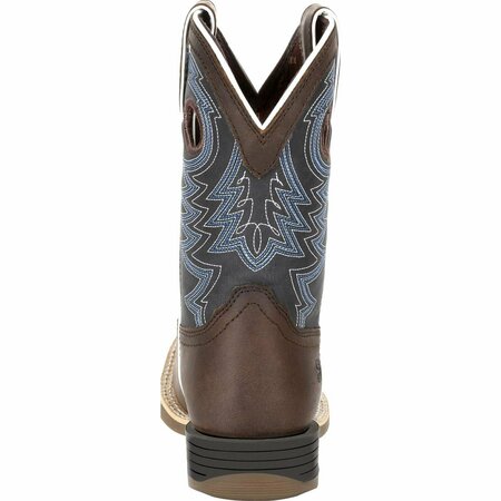 Durango Lil' Rebel Pro Little Kid's Blue Western Boots, BELGIAN BROWN/DENIM BLUE, M, Size 13 DBT0218C